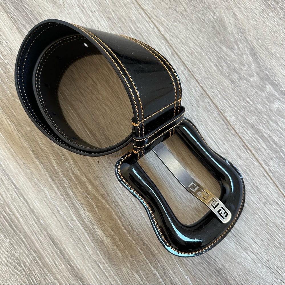 Fendi Patent Leather Wide Belt